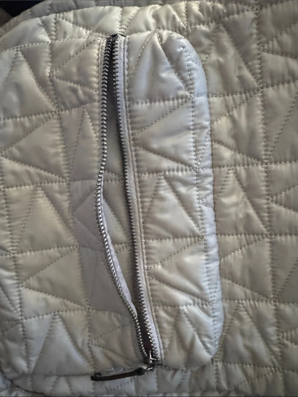 Michael Kors Quilted Cream Nylon Backpack with Silver Hardware